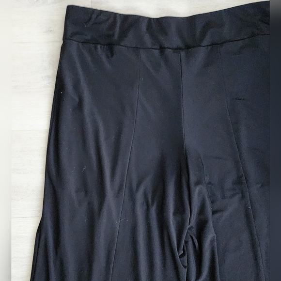 [18] Joseph Ribkoff Black Wide Leg Pant with Sheer Front Panel - Picture 13 of 13